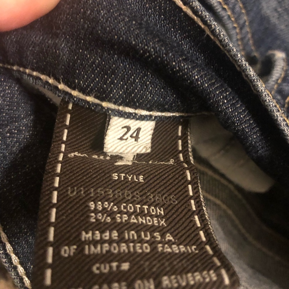 seven for all mankind jeans, size 24, inseam 31